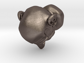 Funny Head in Polished Bronzed Silver Steel