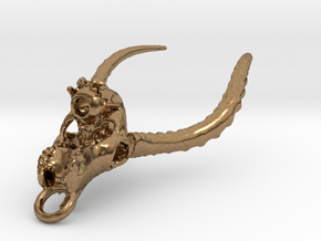 Impala Skull Pendant in Natural Brass