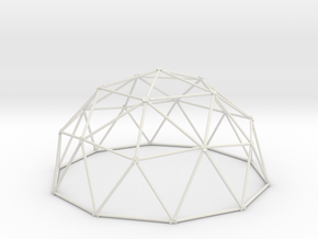 2V Dome - Medium in White Natural Versatile Plastic