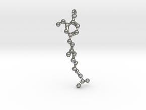 Pendant- Molecule- Capsaicin (Spice) in Natural Silver