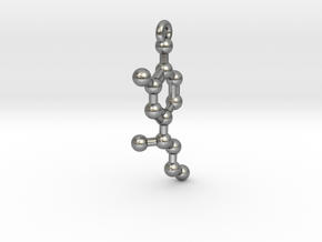Pendant- Molecule- Epinephrine (Adrenaline) in Natural Silver