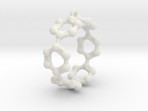 Pendant- Molecule- Carbon Nanoring in White Natural Versatile Plastic