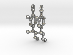 Earrings (Pair)- Molecule- Epinephrine (Adrenaline in Natural Silver
