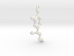 Pendant- Molecule- Epinephrine (Adrenaline) in White Natural Versatile Plastic