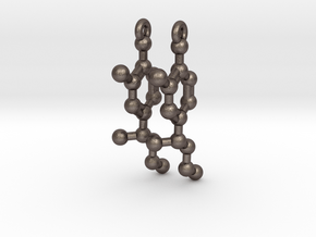 Earrings (Pair)- Molecule- Epinephrine (Adrenaline in Polished Bronzed Silver Steel