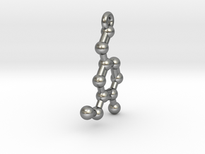 Pendant- Molecule- Vanillin in Natural Silver