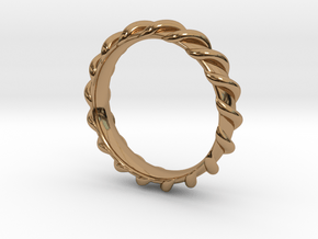 Spiral Wrapped Ring - Size US7 in Polished Brass