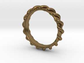 Spiral Wrapped Ring - Size US7 in Natural Bronze