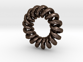 Organic Spiral in Polished Bronze Steel