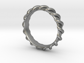 Spiral Wrapped Ring - Size US7 in Natural Silver