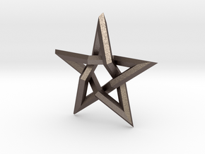 Devil's Cross (Medium) in Polished Bronzed Silver Steel