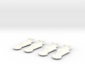 Small Armada Freighter Starships in White Processed Versatile Plastic