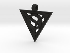 Transgender Warrior Pendant (large) in Black Natural Versatile Plastic