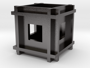 Cube-11 in Polished Nickel Steel