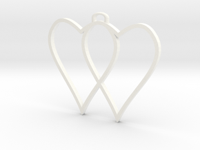 two hearts and top hasp 210911 1751 (fixed) in White Processed Versatile Plastic