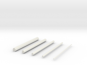 thin rods in White Natural Versatile Plastic