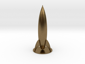 Small Retro Rocket V2 (6cm tall) in Natural Bronze