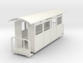 009 small closed coach twin balcony(long) in White Natural Versatile Plastic