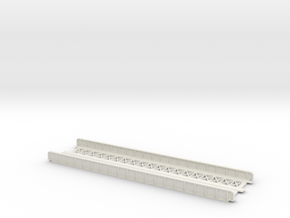 STRAIGHT 220mm DOUBLE TRACK VIADUCT in White Natural Versatile Plastic