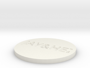 by kelecrea, engraved: JAY&HEZ in White Natural Versatile Plastic