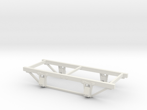 HOn30 6ft w/b Bobber caboose chassis with tie rods in White Natural Versatile Plastic