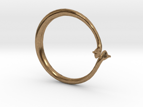 Cygnus Olor Swan Ring in Natural Brass