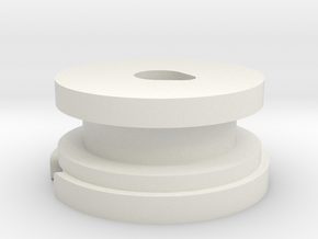 Low profile AAA-Cell Battery Base in White Natural Versatile Plastic