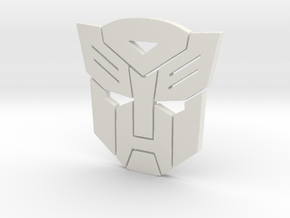 Autobot emblem small in White Natural Versatile Plastic