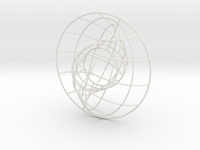 Nesting Spheres 6in in White Natural Versatile Plastic