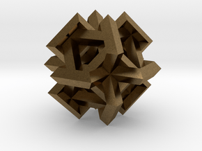 Cuboctahedron of Linked Frames in Natural Bronze