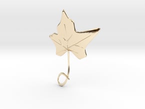Ivy Leaf Necklace Ornament in 14K Yellow Gold