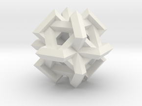 Cuboctahedron of Linked Frames in White Natural Versatile Plastic