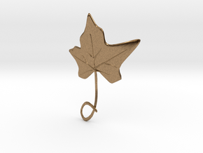 Ivy Leaf Necklace Ornament in Natural Brass