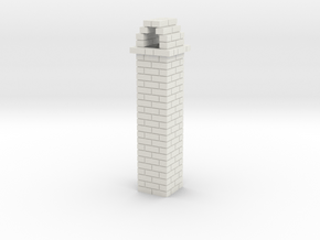 Brick Chimney 01 7mm scale in White Natural Versatile Plastic