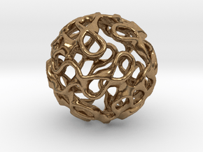Gyroid Inversion Sphere in Natural Brass