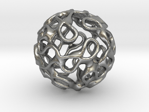 Gyroid Inversion Sphere in Natural Silver
