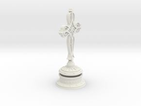 Decorative Cross with hollow base in White Natural Versatile Plastic