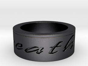 Breathe Ring Size 10 in Polished and Bronzed Black Steel