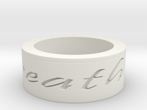 Breathe Ring Size 10 in White Natural Versatile Plastic