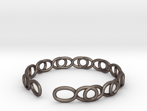 Pulsera Infinito in Polished Bronzed Silver Steel