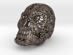 Nautilus Sugar Skull - SMALL in Polished Bronzed Silver Steel