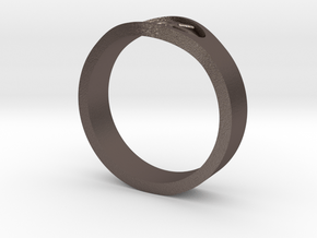 Keeper Ring in Polished Bronzed Silver Steel