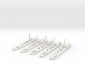 HMS Thanet (Admiralty S class) 1/1800 x5 in White Natural Versatile Plastic
