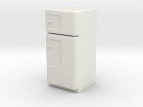 1:24 Vintage Fridge, Smaller in White Natural Versatile Plastic