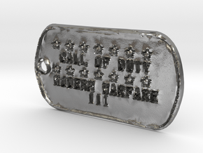 Call of Duty Modern Warfare 3 Dog Tag in Natural Silver