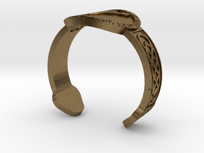 Ring - Fehu Rune (Size 13) in Natural Bronze
