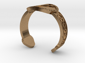 Ring - Fehu Rune (Size 13) in Natural Brass