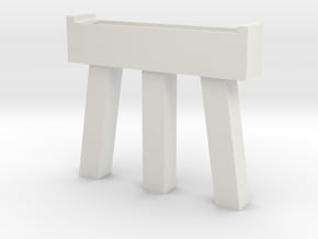 Bridge HO scale pier  in White Natural Versatile Plastic