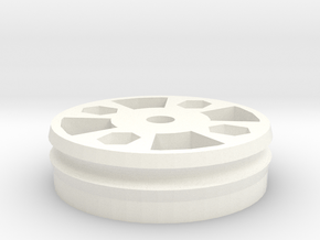 MoirePattern Pulley in White Processed Versatile Plastic
