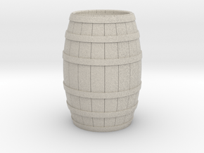 Wood Barrel in Natural Sandstone